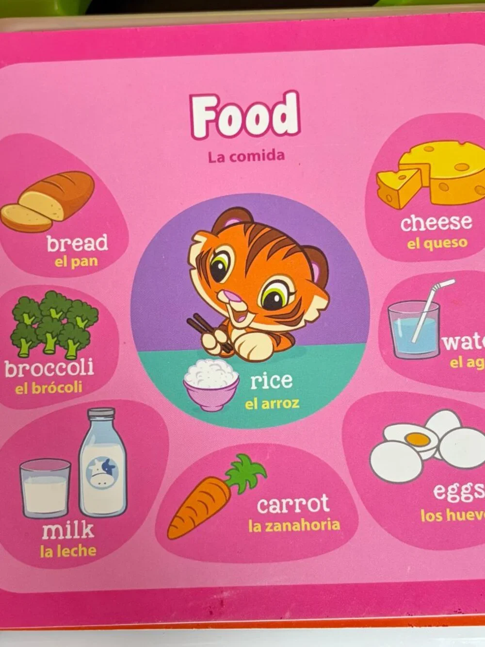 LeapFrog Learning Friends 100 Words Book Educational Bilingual English Spanish